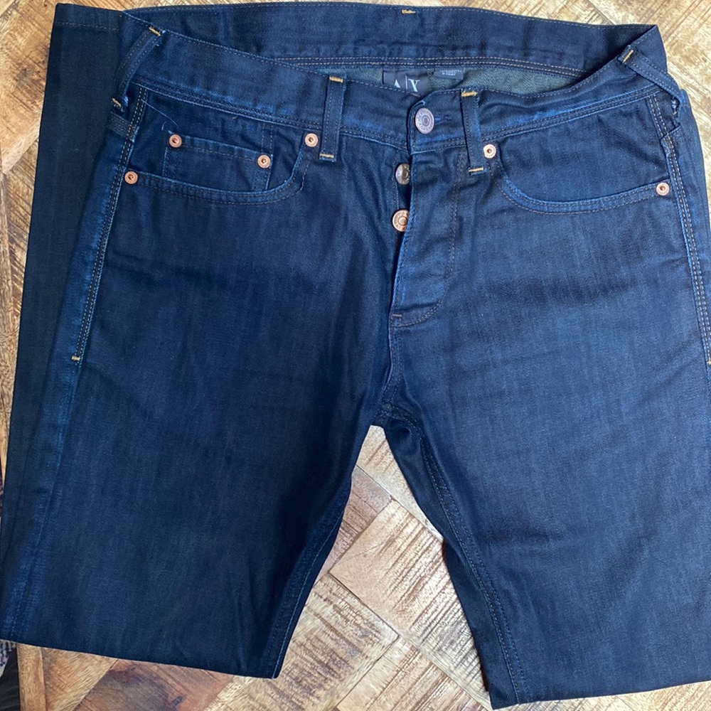 Mens Armani Exchange Dark Blue Jeans 31s